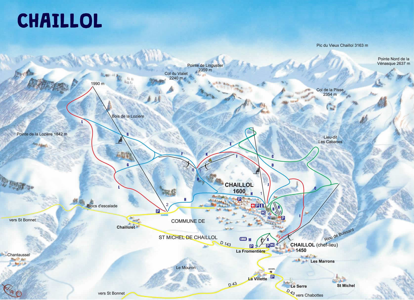 Plan Des Pistes Saint Leger Les Melezes Cours ESF ou ESI (sur station) – LES LUCIOLES